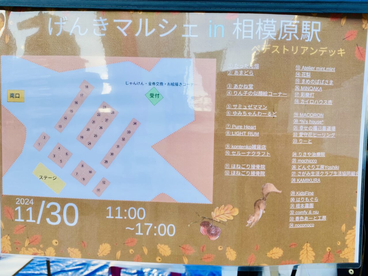 2024年11月30日(土)相模原げんきマルシェが相模原駅ペデストリアンデッキにて開催されました！