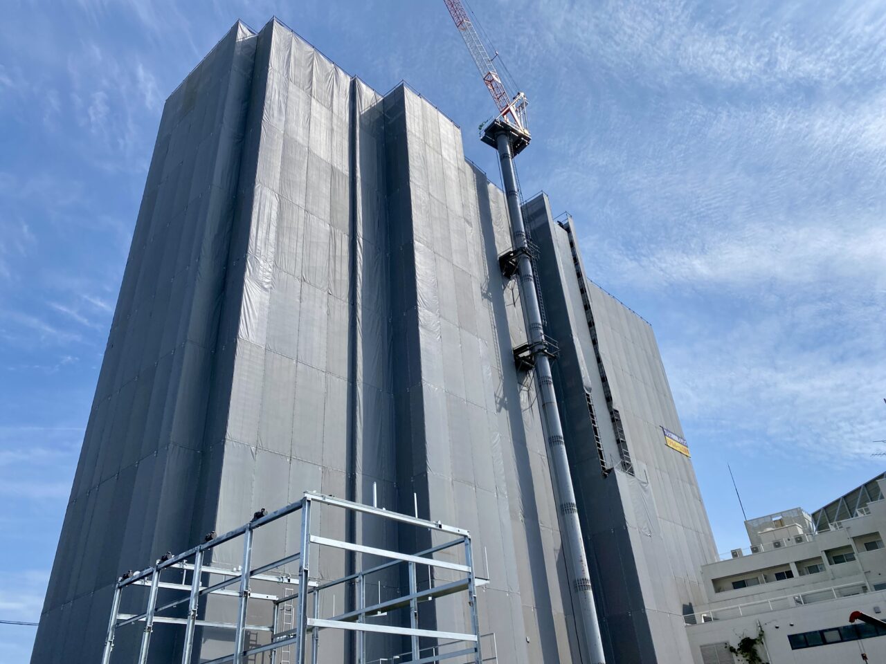 【相模原市中央区】JNファミリー跡地に建設中の「プレシス相模原レジデンス」の養生シートが撤去されマンションの全貌が明らかになりました