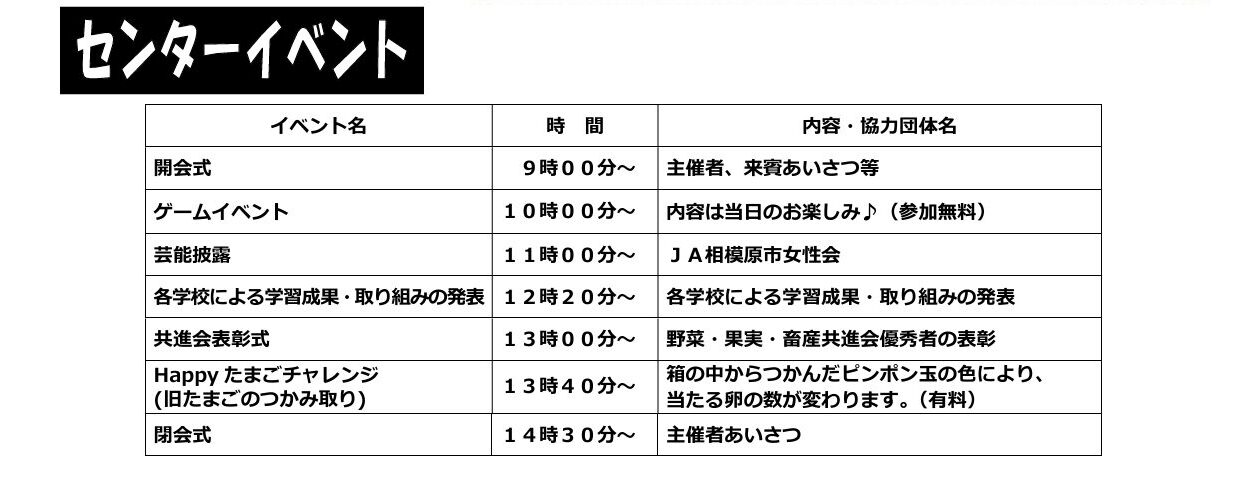 【相模原市中央区】市内や友好都市の農畜産物が大集合!「第61回 相模原市 農業まつり」が2025年秋も淵野辺公園で開催されます!